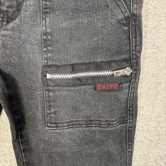 Tripp NYC Jeans Women’s Size 28x29 Black Skinny Low Rise Zip Punk Emo Goth - Picture 11 of 15
